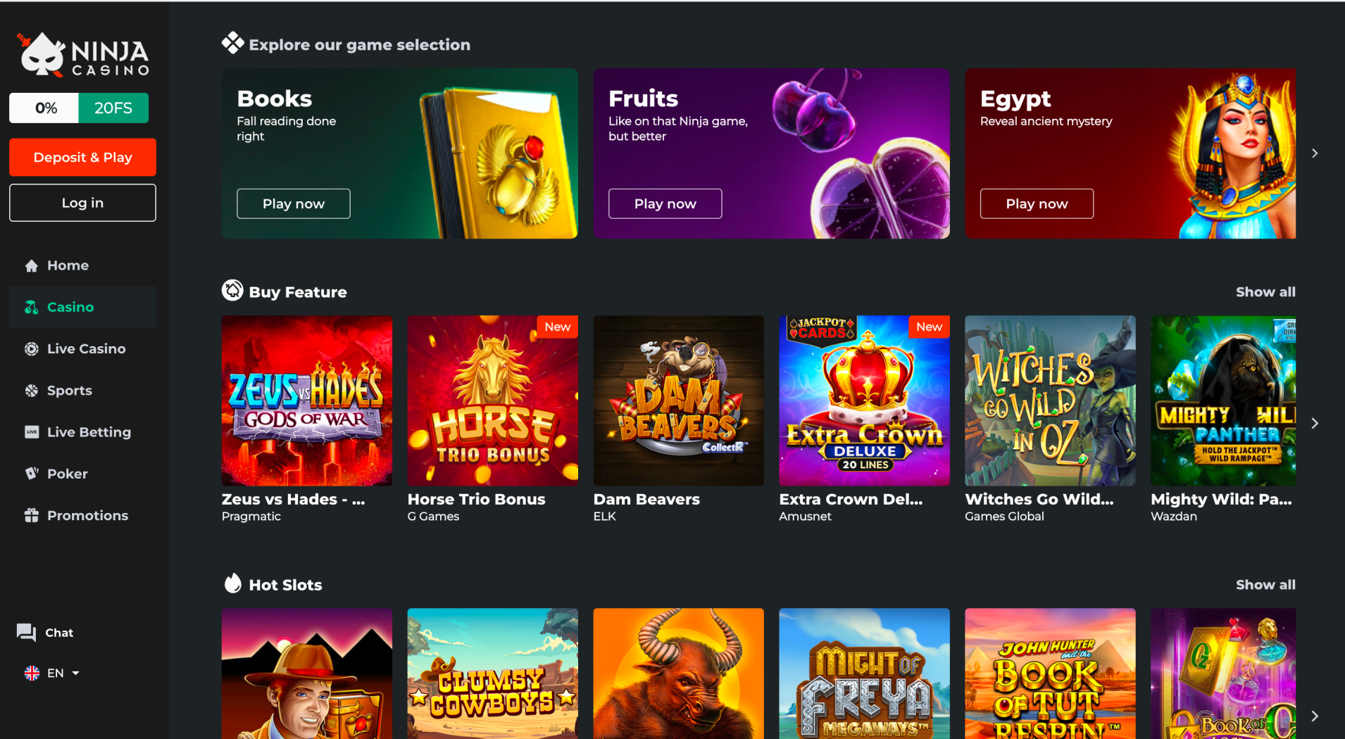 Ninja Casino screenshot 5